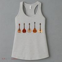Mandolins In A Row Music Instrument Set Women's Tank Top thumb 3