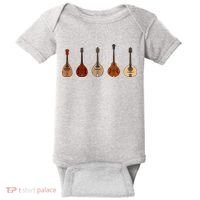 Mandolins In A Row Music Instrument Set Baby Bodysuit thumb 0