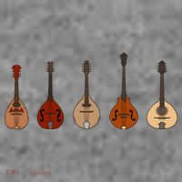 Mandolins In A Row Music Instrument Set Baby Bodysuit thumb 2