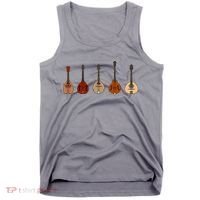 Mandolins In A Row Music Instrument Set Tank Top thumb 0