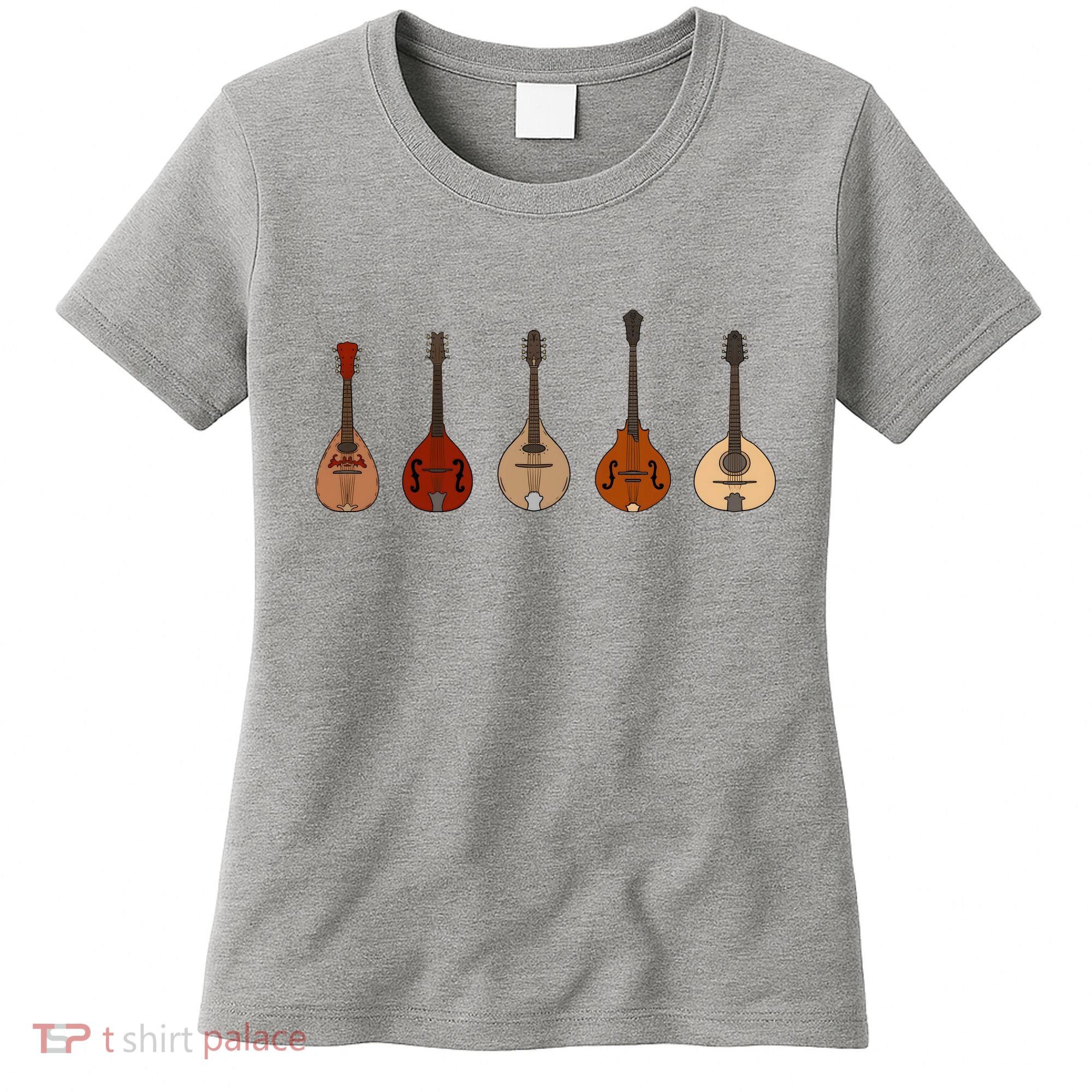 Mandolins In A Row Music Instrument Set Women's T-Shirt