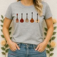 Mandolins In A Row Music Instrument Set Women's T-Shirt thumb 2