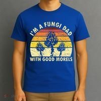 Mens I'm A Fungi Dad Funny Mushroom Foraging Shirt Retro Vintage T-Shirt thumb 3
