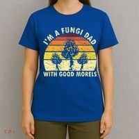 Mens I'm A Fungi Dad Funny Mushroom Foraging Shirt Retro Vintage T-Shirt thumb 4