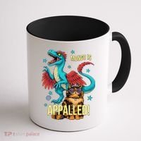 Mongo Is Appalled Princess Cat Riding Dinosaur Coffee Mug thumb 1