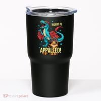 Mongo Is Appalled Princess Cat Riding Dinosaur Tumbler thumb 0