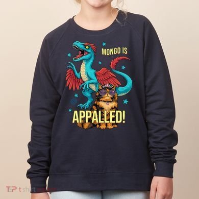 Mongo Is Appalled Princess Cat Riding Dinosaur Women's Sweatshirt