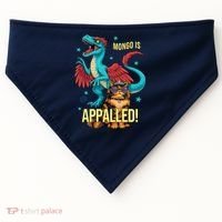 Mongo Is Appalled Princess Cat Riding Dinosaur USA-Made Doggie Bandana thumb 0