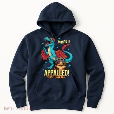 Mongo Is Appalled Princess Cat Riding Dinosaur Hoodie