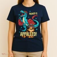 Mongo Is Appalled Princess Cat Riding Dinosaur T-Shirt thumb 4