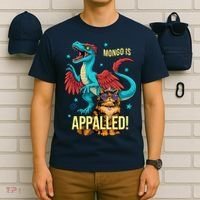 Mongo Is Appalled Princess Cat Riding Dinosaur T-Shirt thumb 6