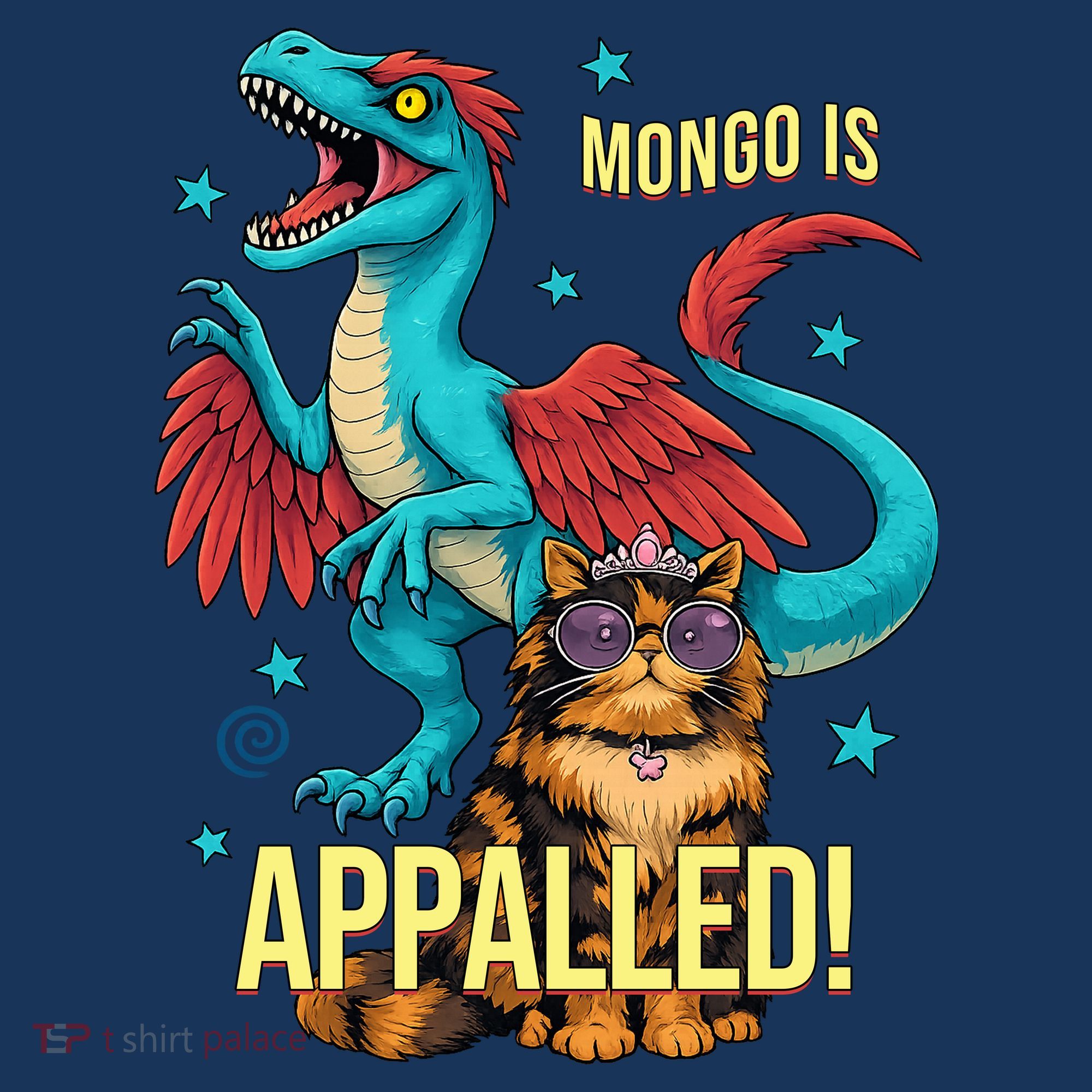 Mongo Is Appalled Princess Cat Riding Dinosaur Women's Hoodie