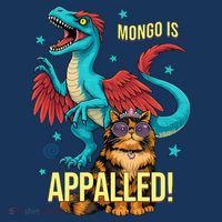 Mongo Is Appalled Princess Cat Riding Dinosaur Mousepad thumb 1