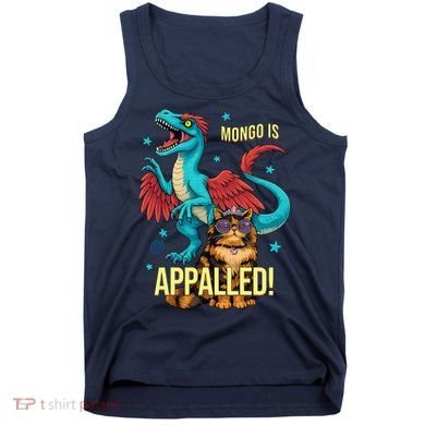 Mongo Is Appalled Princess Cat Riding Dinosaur Tank Top