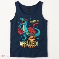 Mongo Is Appalled Princess Cat Riding Dinosaur Tank Top thumb 2