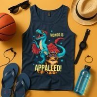 Mongo Is Appalled Princess Cat Riding Dinosaur Tank Top thumb 4