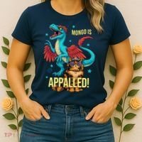 Mongo Is Appalled Princess Cat Riding Dinosaur Women's T-Shirt thumb 2
