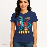 Mongo Is Appalled Princess Cat Riding Dinosaur Women's T-Shirt thumb 4