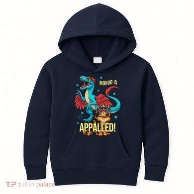 Mongo Is Appalled Princess Cat Riding Dinosaur Kids Hoodie