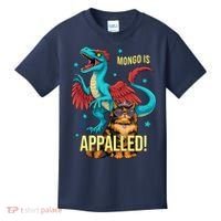 Mongo Is Appalled Princess Cat Riding Dinosaur Kids T-Shirt thumb 0