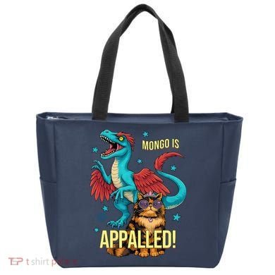 Mongo Is Appalled Princess Cat Riding Dinosaur Tote Bag