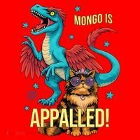 Mongo Is Appalled Princess Cat Riding Dinosaur Santa Hat thumb 1