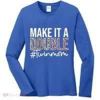Make It A Double Twin Mom Of Twins Twin Mother Cool Gift Women's Long Sleeve Shirt thumb 0