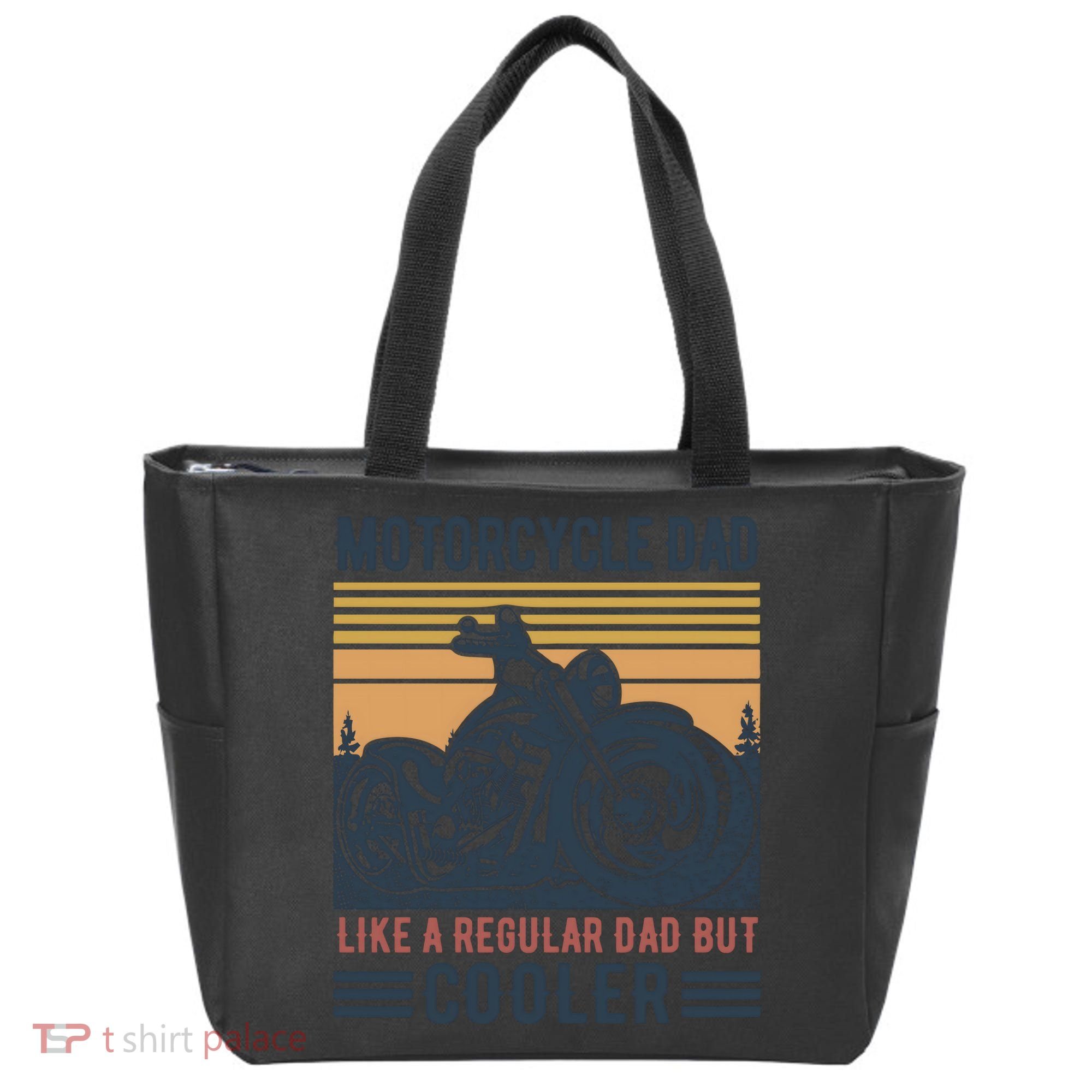 Men Im A Biker Dad Funny Motorcycle Rider Dad Fathers Day Gift Tote Bag