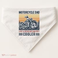 Men Im A Biker Dad Funny Motorcycle Rider Dad Fathers Day Gift USA-Made Doggie Bandana thumb 0