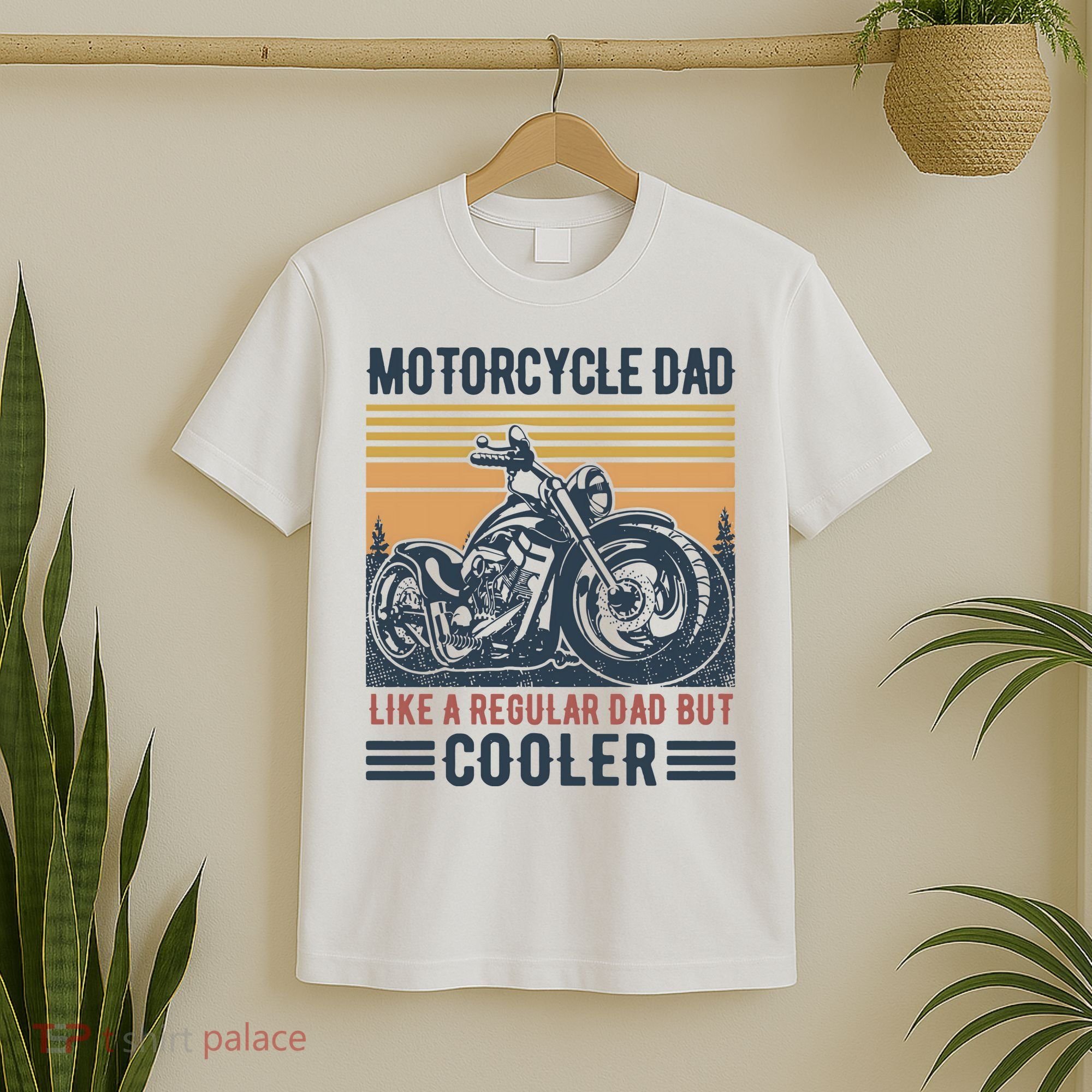 Men Im A Biker Dad Funny Motorcycle Rider Dad Fathers Day Gift T-Shirt
