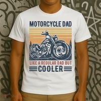 Men Im A Biker Dad Funny Motorcycle Rider Dad Fathers Day Gift T-Shirt thumb 3