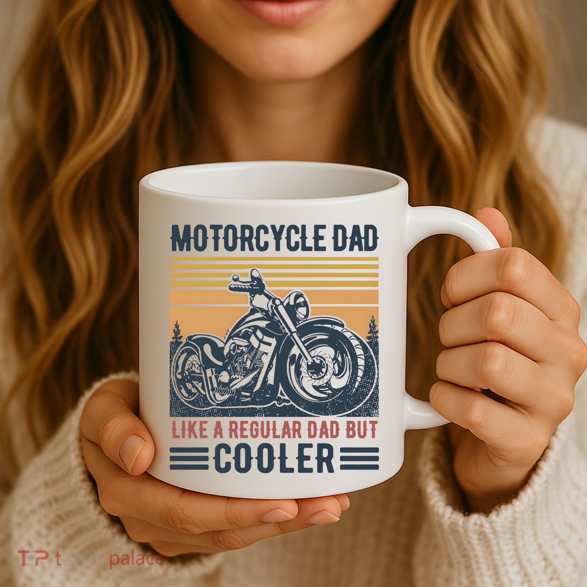 Men Im A Biker Dad Funny Motorcycle Rider Dad Fathers Day Gift Coffee Mug