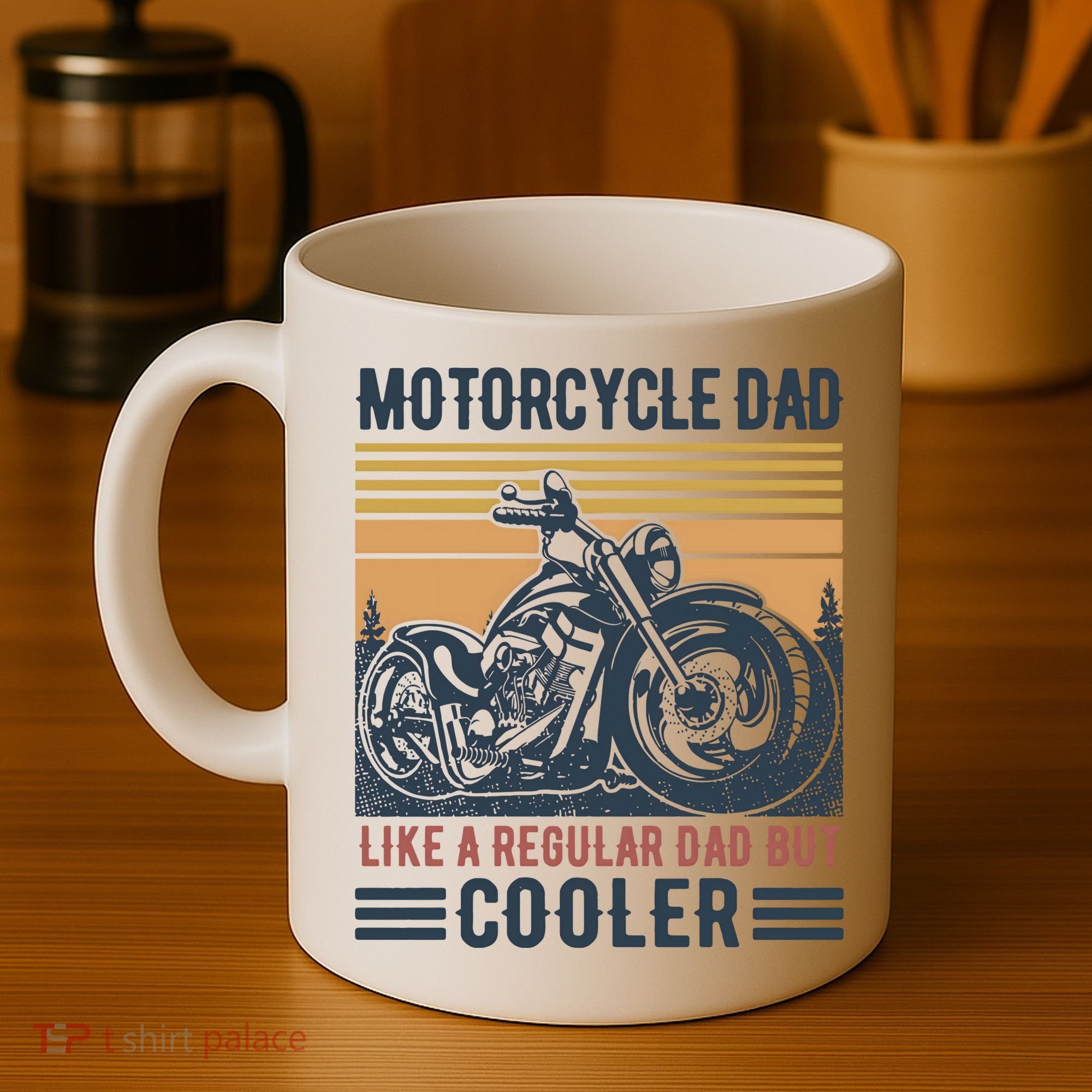 Men Im A Biker Dad Funny Motorcycle Rider Dad Fathers Day Gift Coffee Mug