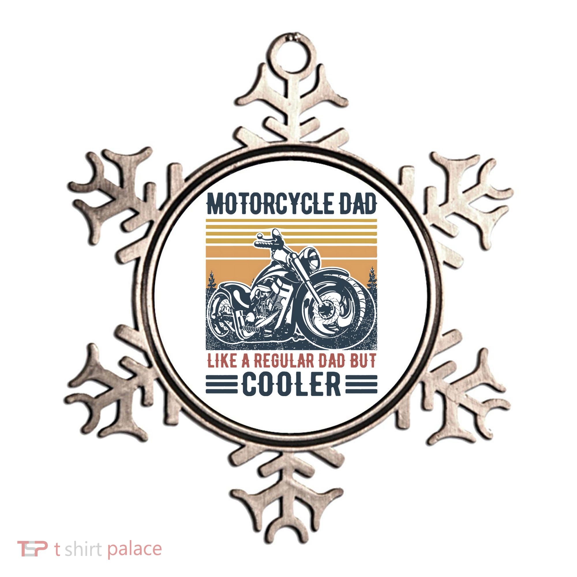 Men Im A Biker Dad Funny Motorcycle Rider Dad Fathers Day Gift Ornament