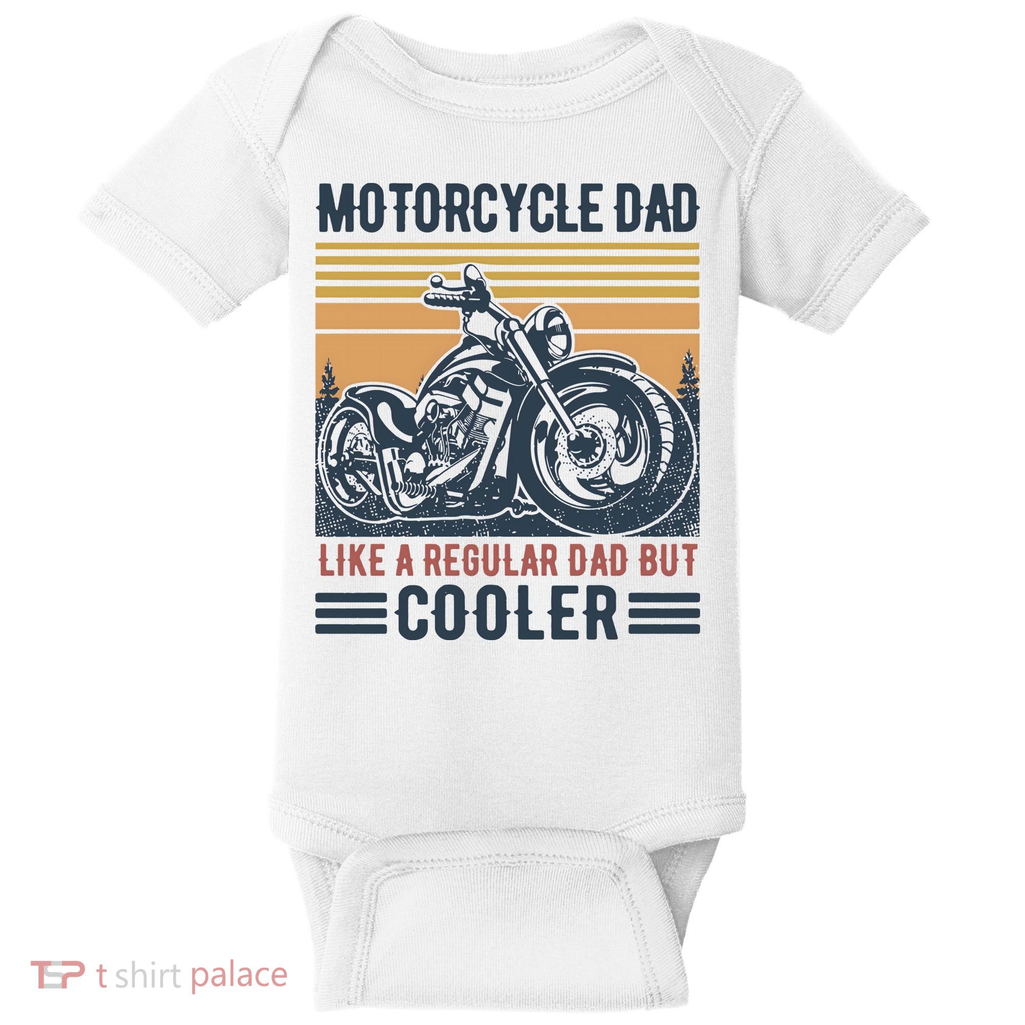 Men Im A Biker Dad Funny Motorcycle Rider Dad Fathers Day Gift Baby Bodysuit