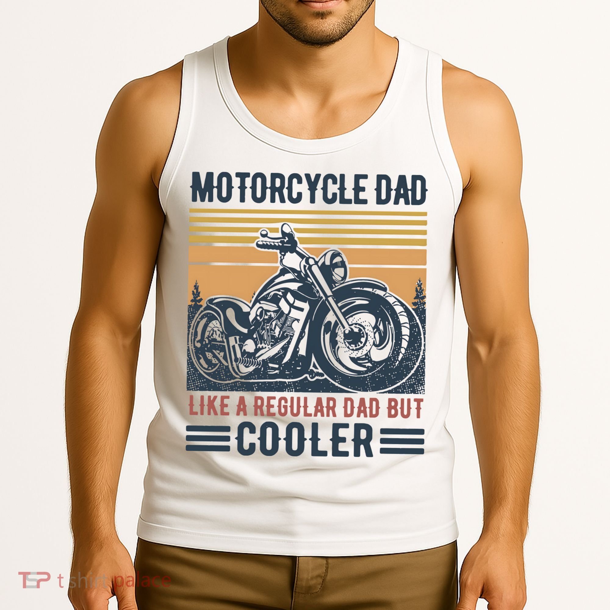 Men Im A Biker Dad Funny Motorcycle Rider Dad Fathers Day Gift Tank Top