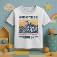 Men Im A Biker Dad Funny Motorcycle Rider Dad Fathers Day Gift Toddler T-Shirt thumb 3