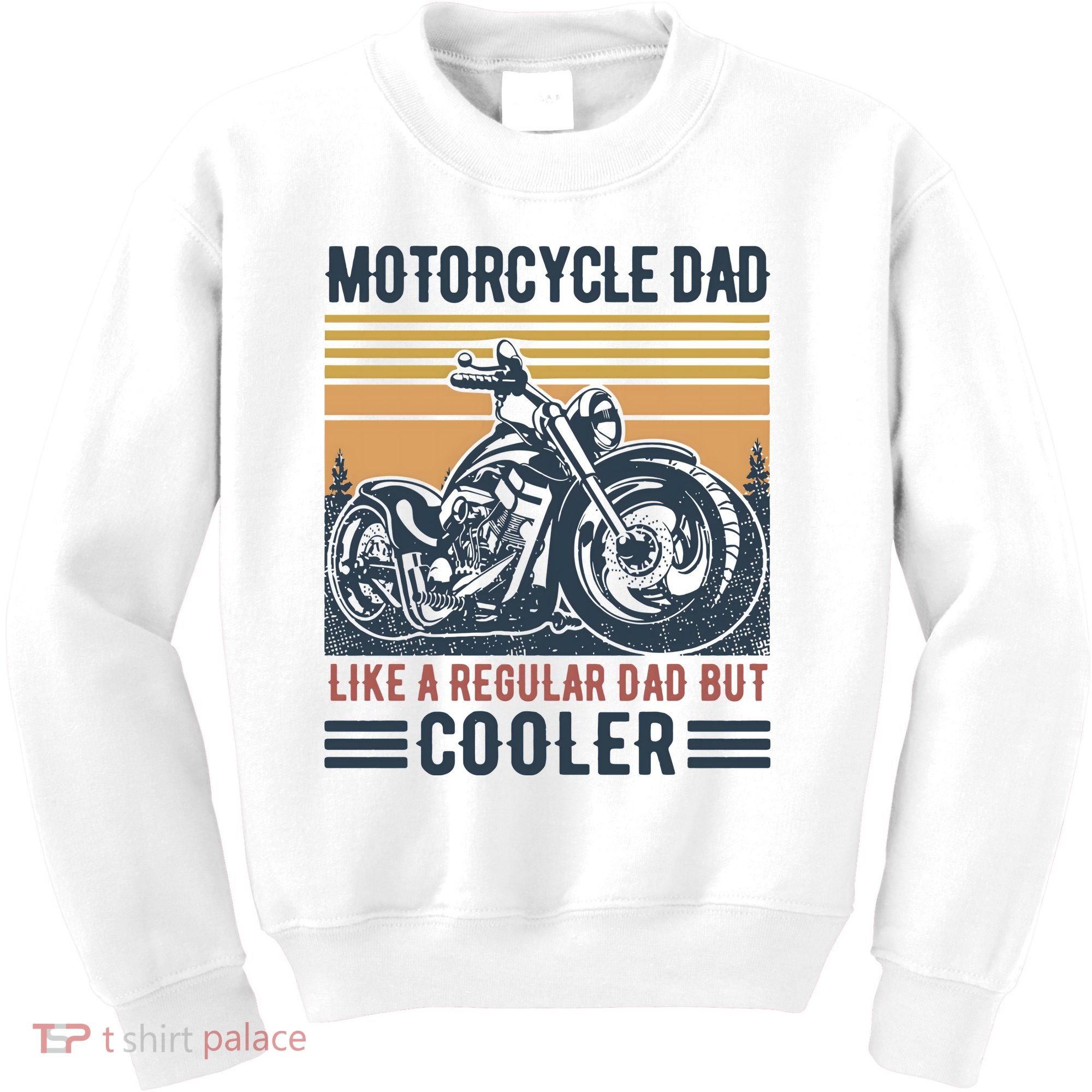 Men Im A Biker Dad Funny Motorcycle Rider Dad Fathers Day Gift Kids Sweatshirt