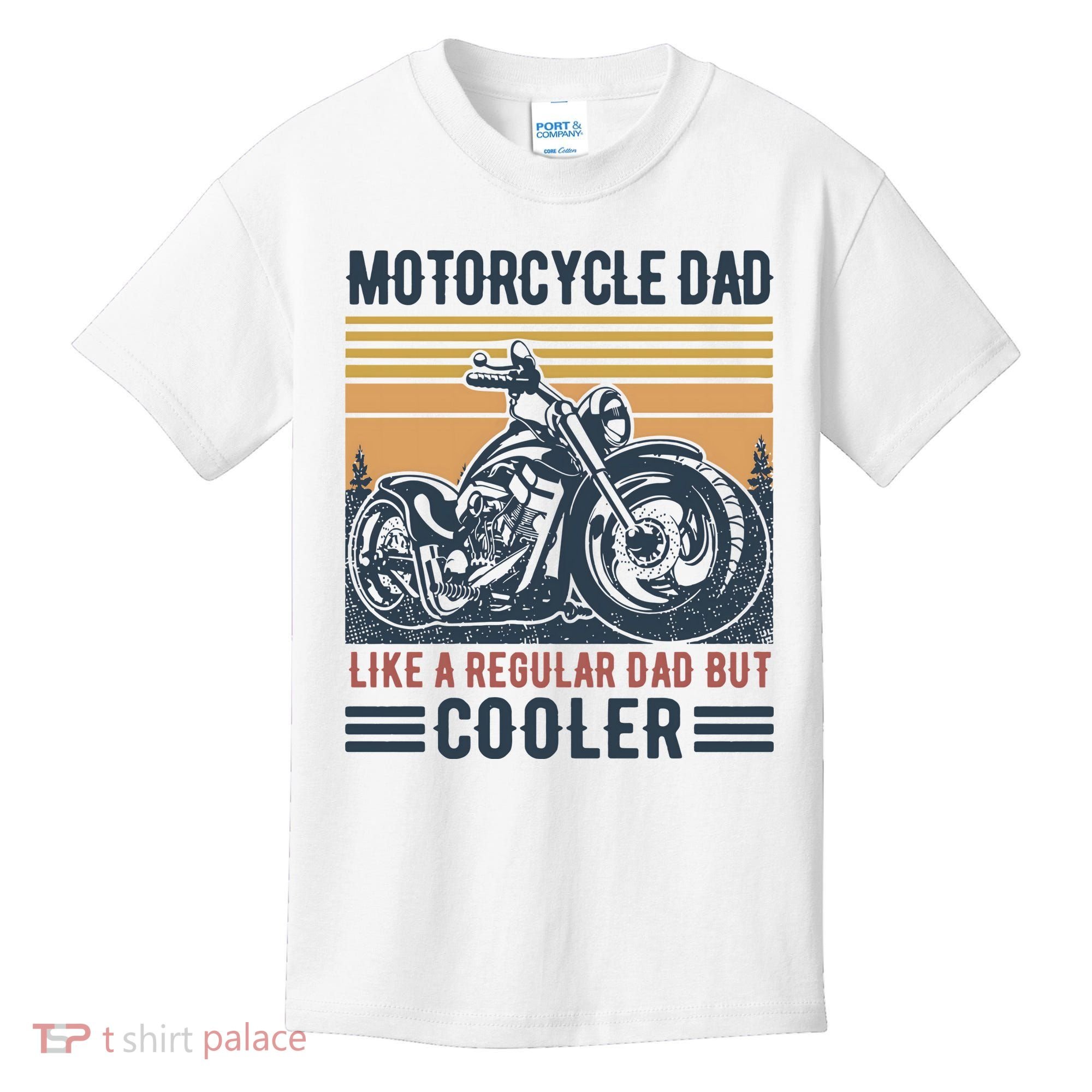 Men Im A Biker Dad Funny Motorcycle Rider Dad Fathers Day Gift Kids T-Shirt