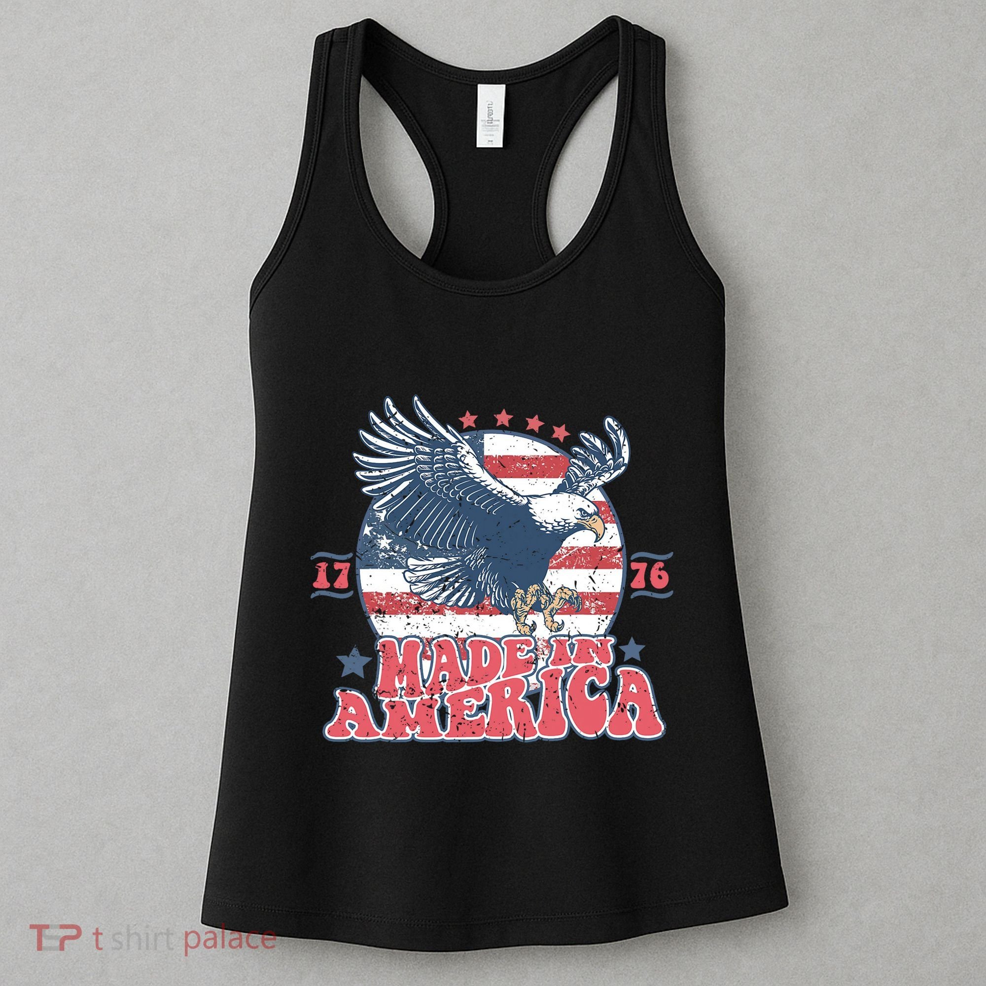 Made In America USA Flag Eagle 4th Of July Patriot Women's Tank Top