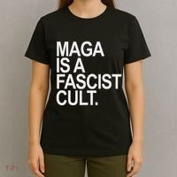 Maga Is A Fascist Cult Stand Against Fascism T-Shirt thumb 4