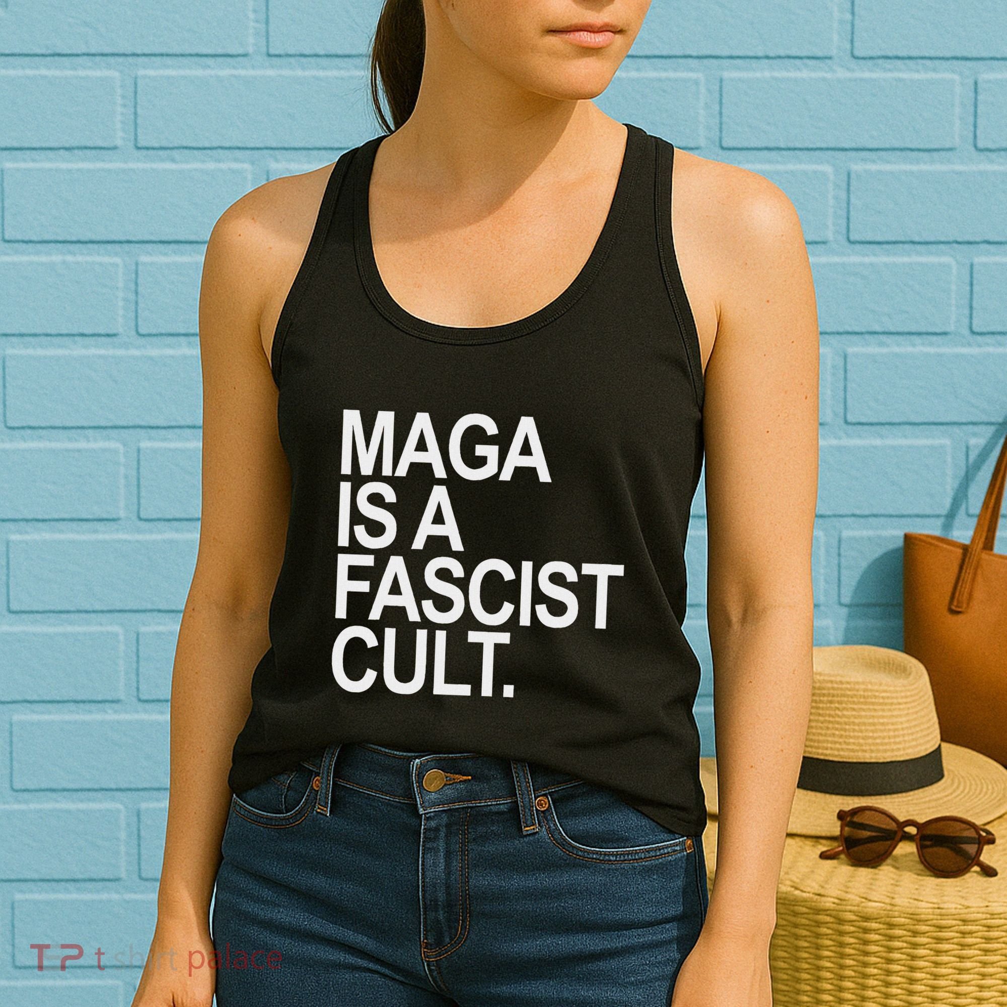 Maga Is A Fascist Cult Stand Against Fascism Women's Tank Top