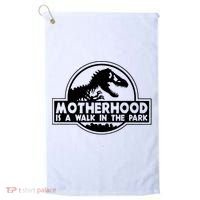 Motherhood Is A Walk In The Park Golf Towel thumb 0