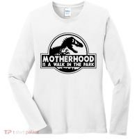 Motherhood Is A Walk In The Park Women's Long Sleeve Shirt thumb 0