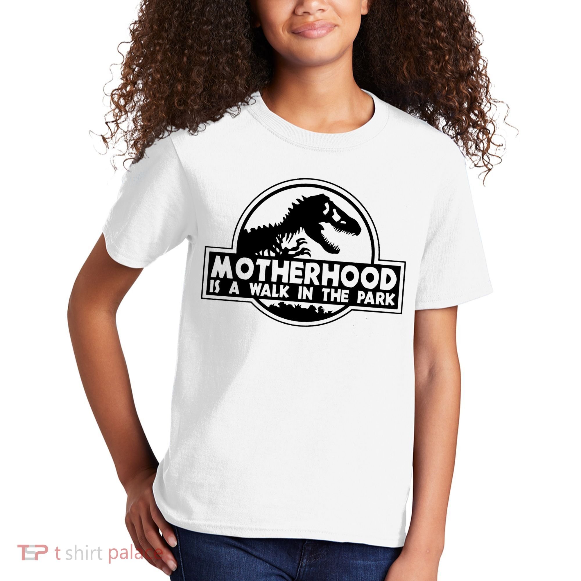Motherhood Is A Walk In The Park Kids T-Shirt