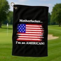 Motherfcker IM An American Golf Towel thumb 1
