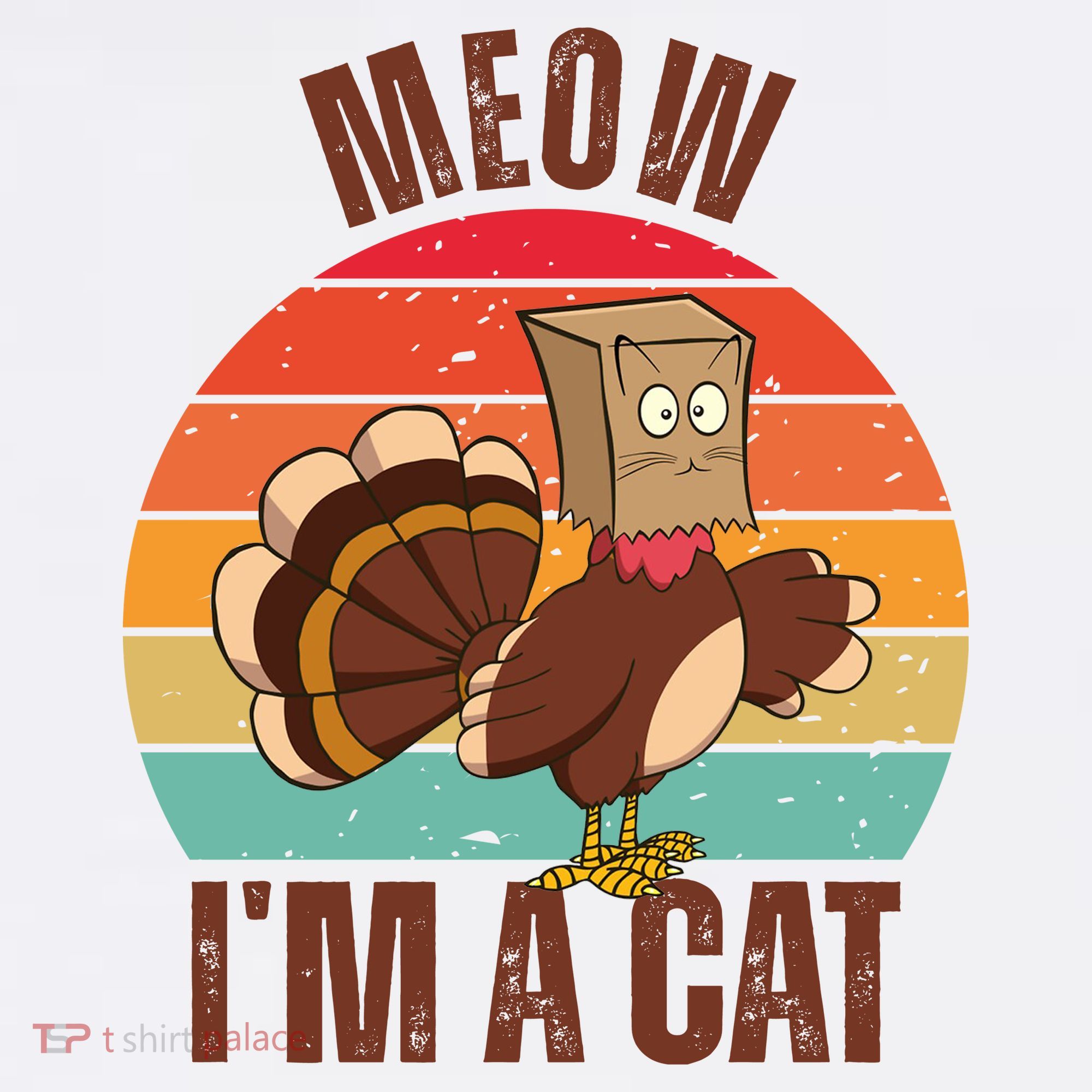 Meow IM A Cat Thanksgiving Turkey Funny Women's Hoodie