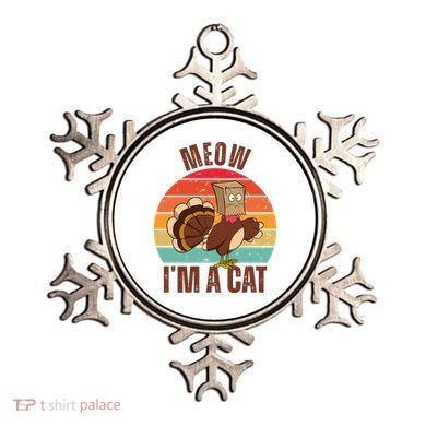 Meow IM A Cat Thanksgiving Turkey Funny Ornament