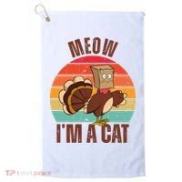 Meow IM A Cat Thanksgiving Turkey Funny Golf Towel thumb 0