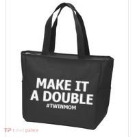 Make It A Double Funny Twin Mom MotherS Day Tote Bag thumb 3